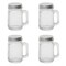 Kitcheniva Mini Leakproof Glass Mason Jars (4 Pcs) - For Expresso, Jam & Honey